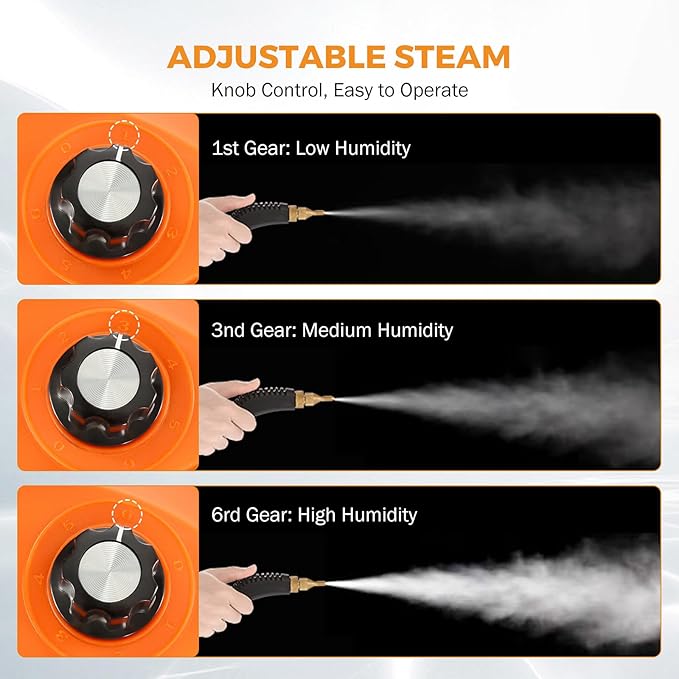 BEAMNOVA Power Car Steamer for Auto Detailing High Pressure Handheld Steam Cleaner with 1.4L 0.37Gal Water Tank 2500W Portable Electric Steam Cleaning Machine Home Use Kitchen Floors Tools