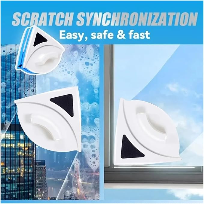 Magnetic Window Cleaner Brush Double Side For Washing Wiper Magnet Glass Cleaning(A)