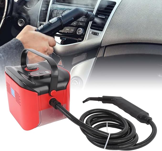 Handheld Pressurized Steam Cleaner High Pressure High Temperature Steamr Multiple Surfaces Fast Heating Car Steamer Portable Steam Cleaner for Car Kitchen Bathroom Cleaning