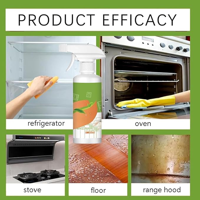 10.5 oz/300 ml Electrolyzed Ion Kitchen Cleaner Spray Multi-Purpose Kitchen Grime Remover 2026 New Kitchen Appliance Cleaner Convenient Handheld Cleaner Grease Clean for Oven Stove Range Hood (3)