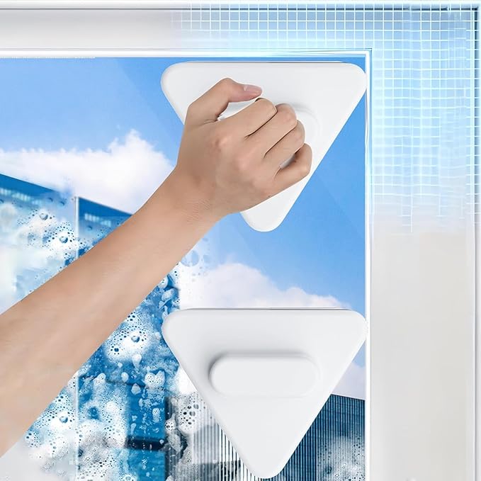 Magnetic Window Cleaner ToolWindshield Cleaner Tool MagneticDouble-Sided Cleaner Glass Tool High Rise and CarMagnetic Windshield Cleaner for High Rise Car Glazed