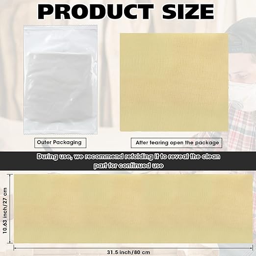 Eccliy 90 Pcs Tack Cloths Painters Tack Cloth Woodworking Removing Dust Rags for Metal Sanding Particles Automotive Painting WoodworkingCleans Surfaces