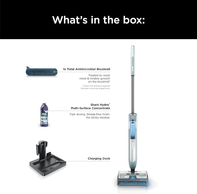 Shark HydroDuo with Dirt-Reveal Technology Cordless Everyday Hard Floor Cleaning System Wet &amp Dry Debris Pickup Mops &amp Scrubs All at Once Hardwood Tile Laminate &amp Stone WW200 (Rene