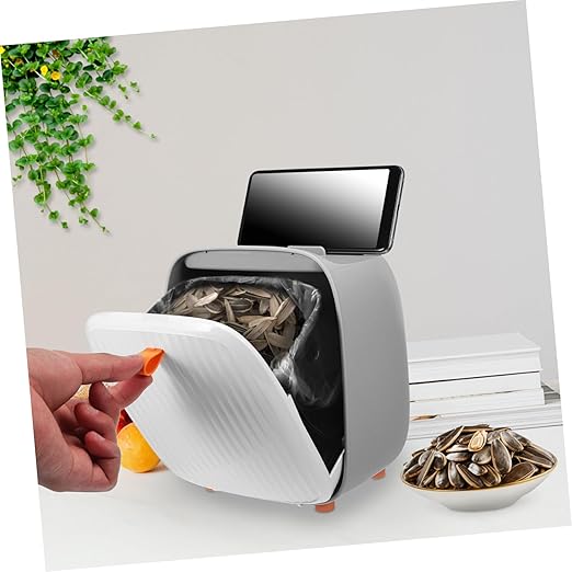 PRETYZOOM Mini Desktop Hidden Trash Can for Dorm Space-Saving Countertop Waste Basket Stability