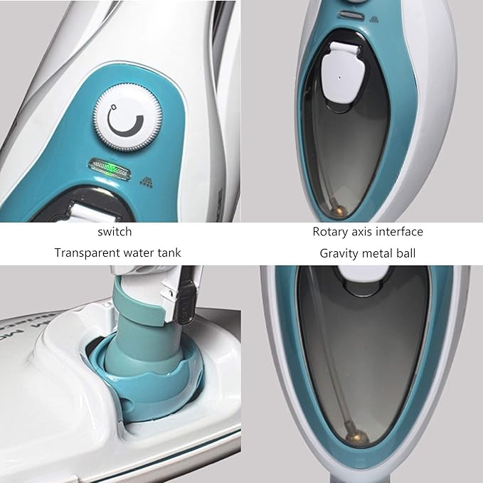 2-in-1 Steam Mop A Multi-Functional Household Steam Cleaner Can Kill and Eliminate 99.9%* of Viruses Used for Living Room Bedroom Dining Room Carpets White