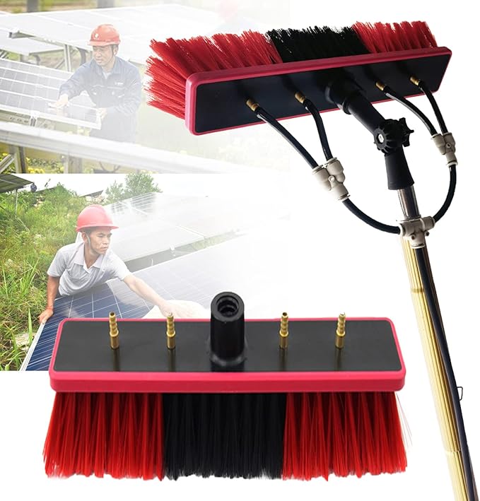 3.6m 7m 9m Window Cleaning PoleWater/Hose Fed PolePhotovoltaic and Solar Panels Cleaner KitWindow Cleaning Brush EquipmentTelescopic Rod Cleaning Brush9M