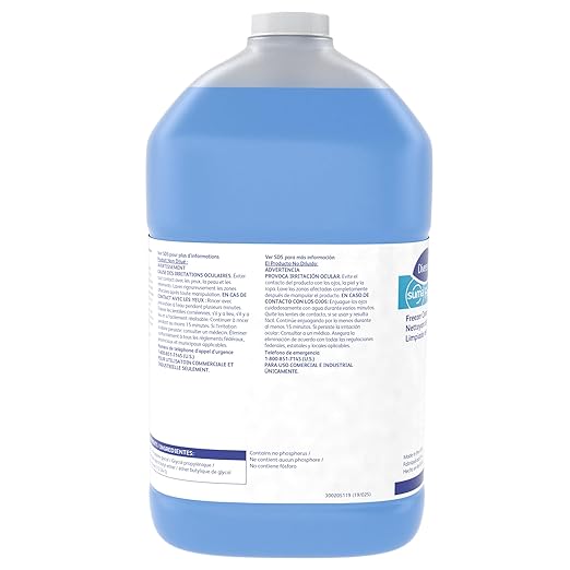 Diversey 948030 SUMA Freeze Walk-in Freezer Cold Room &amp Below Freezing Liquid Floor Cleaner For Kitchens Restaurants Ready-to-Use 1-Gallon (Pack of 4)