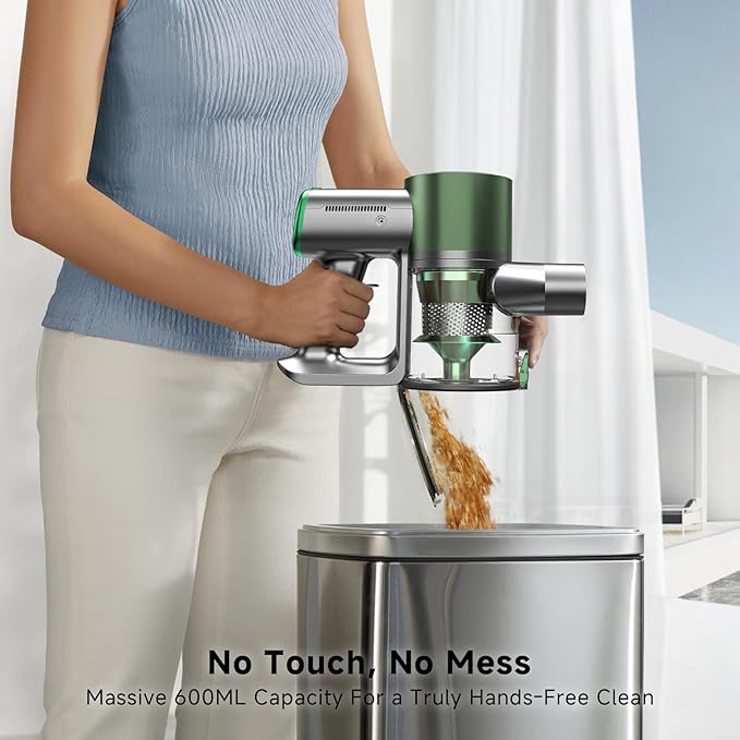 Cordless Stick Vacuum Cleaner - Lightweight Handheld Vacuum with Self Standing Removable Battery with 45min Running Time Anti-tangle Wireless Vacuum for Home Pet Hair/Hardwood Floor/Carpet GB