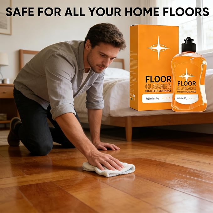 SAKER Stain Removing Floor Cleaner - 2026 New Acid Free Enzyme Formula Concentrated Multi-Surface Solution for Hardwood/Stone/Tile/Laminate/Vinyl (1 3.38 FL.OZ)