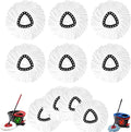10Pack Spin Mop Replacement HeadsSpinning Mop Replace Head for Easy Wring Mop 100% Microfiber Mop Head Replacement Compatible with Triangle Spin Mop Refill for Floor CleaningWhite