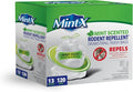 Mint -X Rodent Repellent Indoor Tall Kitchen Drawstring Trash Bags with Mint-Flex Technology 13 Gallon 120 Count White