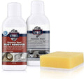 CLEAN MY STEEL – Stainless Steel Rust Stain Remover Kit with Protector – Fast Acting for Commercial Equipment Rust Cleaner for Appliances Grills &amp More – Food-Safe Stainless Steel Cleaner (4 oz)