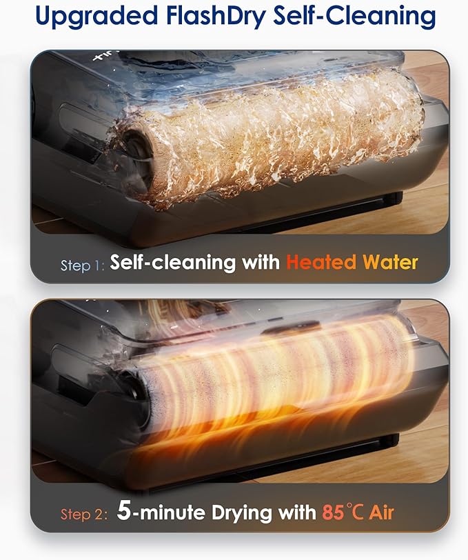 Tineco Floor ONE i6 Stretch Wet Dry Vacuum Cleaner Vacuum &amp Mop All in One 20kpa Powerful Suction Up to 40 Minutes Runtime 180° Lay-Flat Anti-Tangle Design Full-Path Self-Cleaning&amp185℉ F