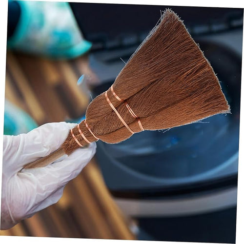 2 Sets Broom and Dustpan Sets for Pet Mini Desktop Cleaning Kit Wooden Handle Brush Pet Litter Shovel Stainless Steel Safe for Hands Cat and Dog Use