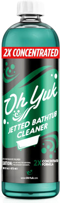 Oh Yuk Jetted Tub Cleaner 2X Concentrated – Deep Cleaning Jetted Bathtub &amp Jacuzzi Cleaner for Tub Systems with Jets – Removes Buildup – 16 fl oz