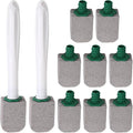 Toilet Pumice Stone 10 Refills &amp 2 Handles 24 Cm Long Handle for Easy Cleaning Removes Rust Hard Water Stains