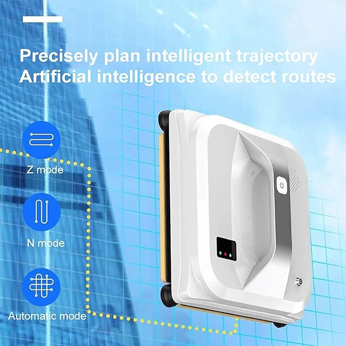 Window Cleaning Robot 3000Pa Great Vacuum Suction Smart Window Cleaning Robot for Glass Mirrors &amp Tile - Commercial/Household Automatic Robot High-Rise Glass Cleaner