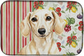 Caroline's Treasures Cream Dachshund Vegetables Dish Drying Mat Absorbent Dish Drying Mat Pad for Kitchen Counter Dish Drainer Mat for Countertop 14 x 21 Multicolor