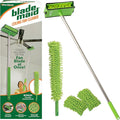 Blade Maid Ceiling Fan Blade Cleaner &amp Duster | Extendable Pole for High Ceilings Moldings Blinds Walls &amp Cars Corner Cleaning Tool with Reusable Microfiber Pads | Size 3 feet (Pack of 1)