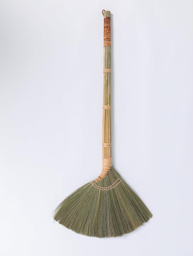 Deluxe Vietnamese Natural Straw Broom /45 Handmade Soft Grass Sweeping Broom for Indoor &amp Outdoor/Beauty of Nature Collection