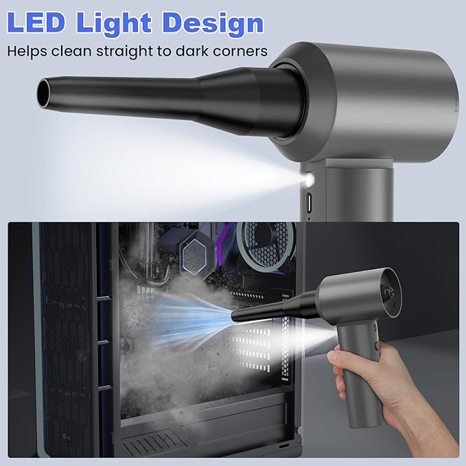 Foldable Cordless Vacuum &amp Air Duster - 16000PA Brushless Motor