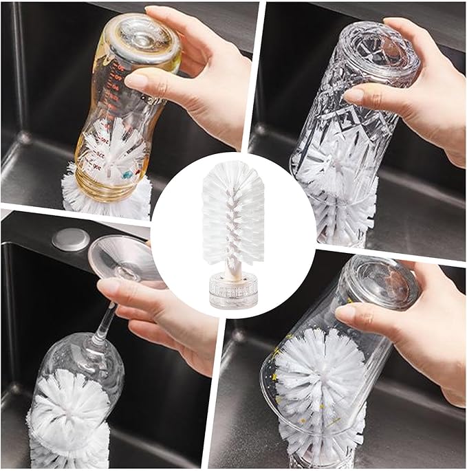 Suction Cup Brush for Sink Wine Cup Cleaner Brush Portable Turtle Scrub Brush Glass Bottle Bristle Brush Glassware Cleaning Brush Suction Cup Glass Cleaner Wine Glass Cleaning Brush