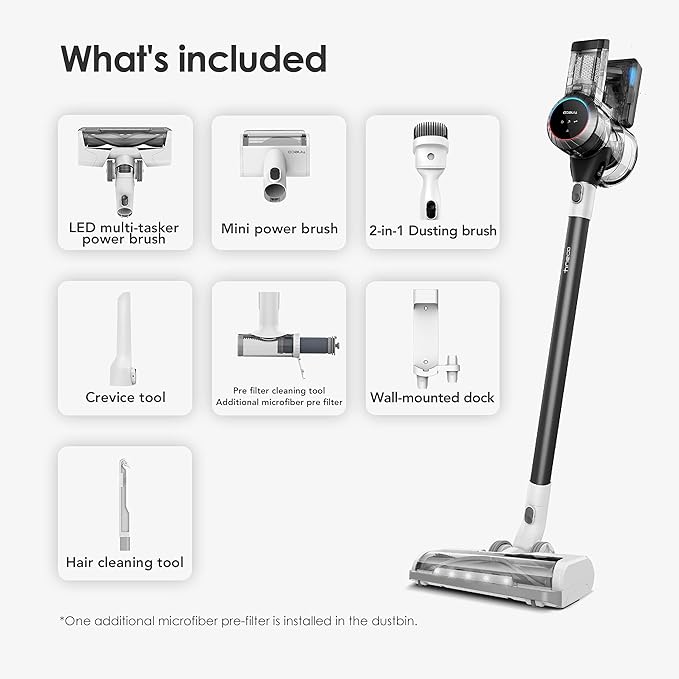 Tineco Pure ONE S11 Smart Cordless Stick Vacuum Cleaner Strong Suction Handheld Vacuum for Hard Floors Cars &amp Pet Hair Lightweight Deep Cleaning