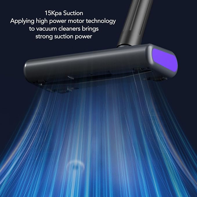 AYNEFY Cordless Vacuum CleanerMultifunctional 15kPA Powerful Suction Rechargeable Handheld Stick Vacuum Suction Drag Integrated Vacuum Cleaner for Hardwood Stairs Tile Floors