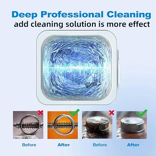 Jewelry Cleaner Ultrasonic Machine Professional Lab Ultrasonic Cleaner With Digital Timer &amp Heater 40KHZ For Retainers Carburetors Dentures Mouth Guard Automotive Parts Cleaning Equipment (0.53Gal