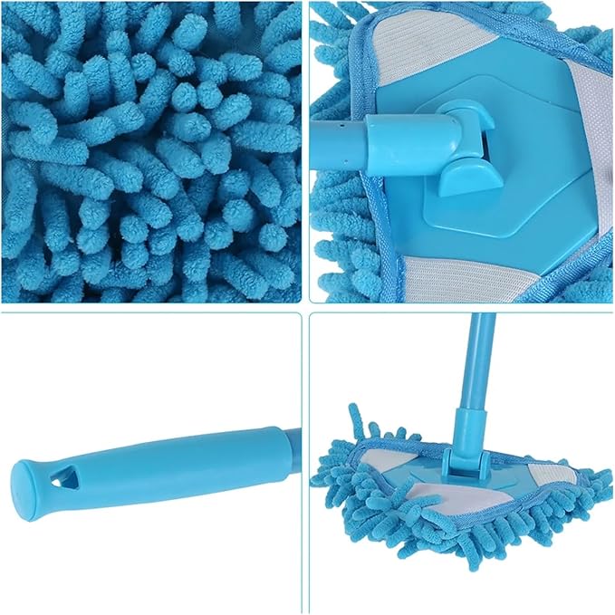 Compatible for Triangle Cleaning Mop 180° Rotatable Adjustable Extendable Handle Multifunctional