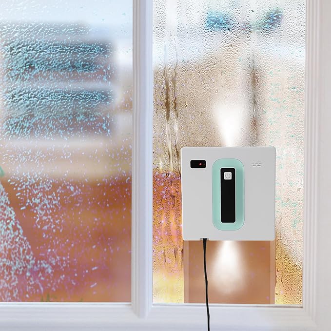 Automatic Window Vacuum Cleaner Window Cleaner Robot – 3 Cleaning Modes (Z/NZN) Remote/APP Control 2500Pa Suction 1.69oz Tank 16.4ft Cable for Home Office High-Rise Users