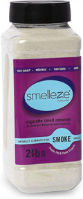 SMELLEZE Natural Cigarette Odor Eliminator Deodorizer: 2 lb. Powder Removes Smoking Stink
