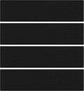 Tioncy 4 Pcs Bar Mat for Countertop 24 x 6 Inch Black Non Slip Cocktail Rubber Coffee Bar Service Mat for Bartending Hot Dishes Restaurants Barbershop Clippers Hot Pads