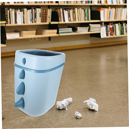 Adorable Dinosaur Trash Can Boys and Girls Adults Sturdy Plastic Easy to Empty Home Office