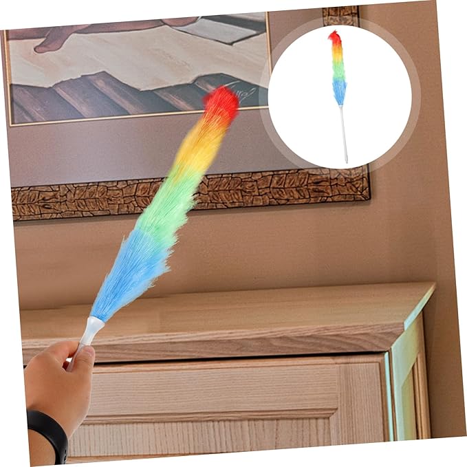 VALICLUD Multifunctional Household Duster with Ergonomic Handle for Easy Dust Removal Ultra Cleaning Brush for High and Hard to Reach Areas Convenient Hanging for Storage Home Cleaning Tool