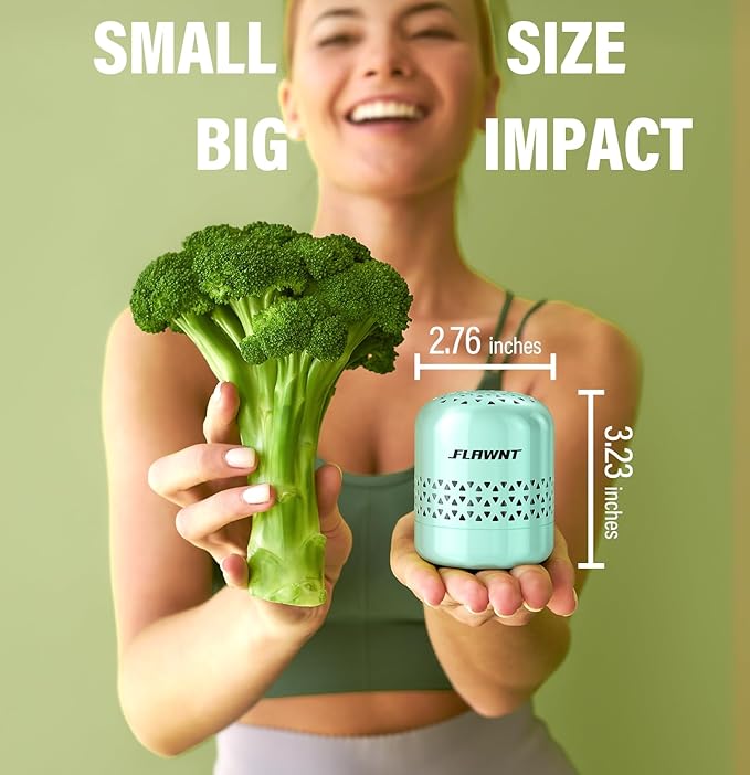 Refrigerator Deodorizer - Long Lasting Fridge Odor Eliminator and Smell Absorber No Need Baking Soda Replacement Works as Freezer Freshener &amp Organizer Accessory Green