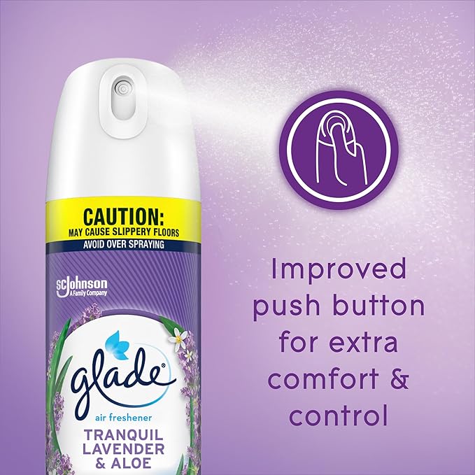 Glade Air Freshener Odor Fighting Room Spray Lavender &amp Vanilla 8.3 oz 2 Count