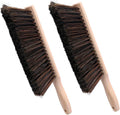 Soft Bristle Hand Brush Wooden Handle for Woodworking Shop Bench Sawdust Removal Non-Scratch 14 Inch Long (2pcs Brown)