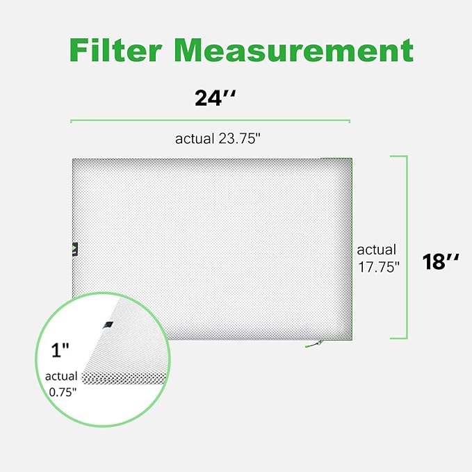 Reair 18x24x1 Air filter Washable and Reusable Air Filter 18x24x1 for AC HVAC Furnace MERV 8 Air Filters Machine Washable &amp Dryer Friendly AC Furnace Air Filter