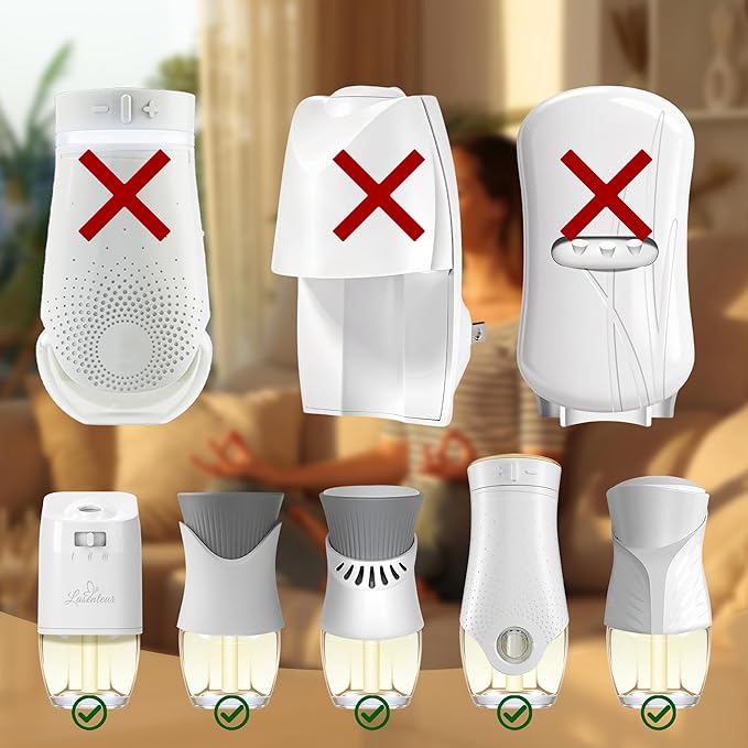 Plug In Air Freshener Refills - Palo Santo &amp Eucalyptus Sage Baby Powder Scent For Home &amp Bathrooms Office 12 Count Fragrance Refills Compatible with Air Wick &amp Glade Not Include Glad