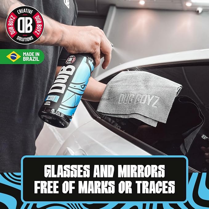 DUB BOYZ Shark Glass Window and Glass Cleaner Streak-Free Formula Ammonia-Free Safe for Tinted Windows Fast-Acting Multipurpose Use for Automotive and Home Glass (16 Fl oz) 2 UND