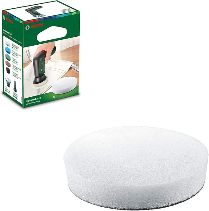 Bosch DIY BRUSH Accessories 1600A023L2 Melamine Sponge Pads Pack of 3 White