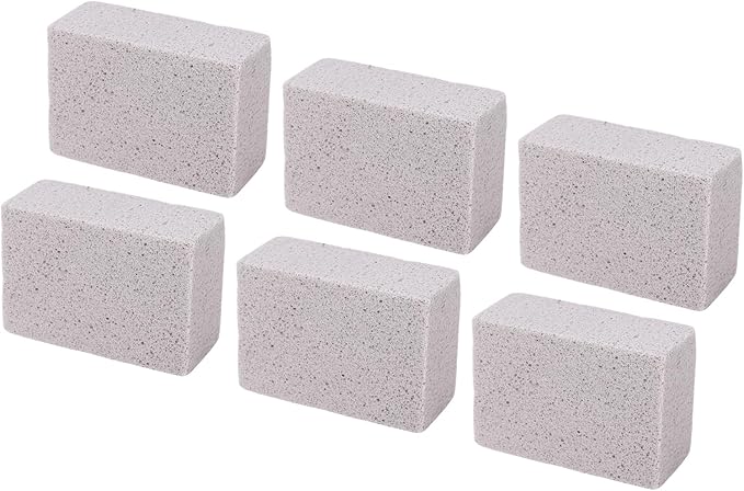 GOTOTOP 6PCS Pool Pumice Stones PVC Blocks for Toilet Bowl Bathtub Shower Tile and Kitchen Sink Removes Hard Water Calcium Deposits and Rust (M)