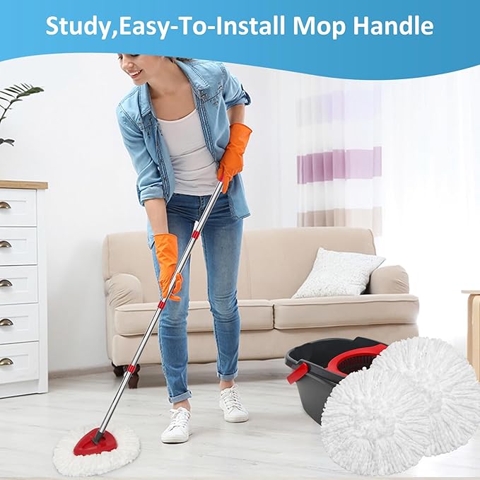 12 Pack Mop Heads Replacements for O-Cedar Compatible with O Ceda EasyWring Spin Mop Replace Refills for Ocedar Deep Cleaning Machine Washable and Easy-to-Replace
