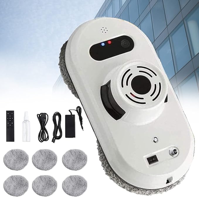 Window Cleaning RobotSmart Electric Window Cleaner Robot with Smart Remote ControlVacuum Adsorption Systemfor Inside and Outdoor High Window Cleaning