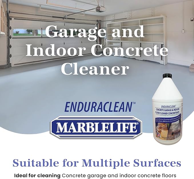 Marblelife EnduraCLEAN Garage and Indoor Concrete Floor Coating Cleaner Effective Basement &amp Garage Floor Cleaner Effective Concrete Cleaner Ready-To-Use Cement Cleaner &amp Degreaser 128 oz