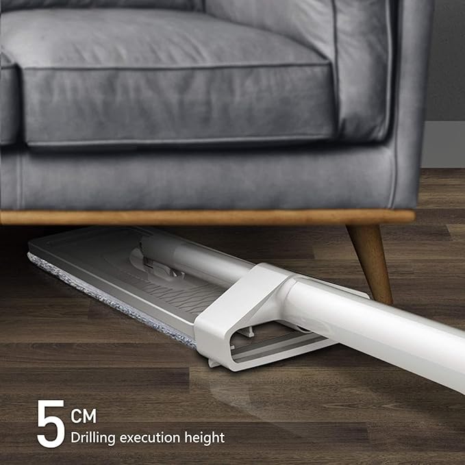 360-degree Rotating mop Suitable for Cleaning Hardwood Laminate and Tile Floors Comes with 5 Reusable dusting Tools White Microfiber