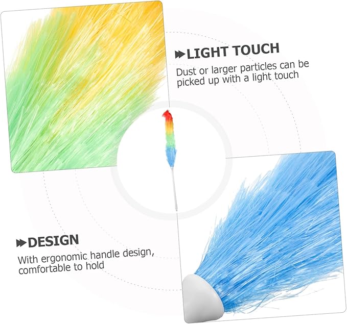 VALICLUD Multifunctional Household Duster with Ergonomic Handle for Easy Dust Removal Ultra Cleaning Brush for High and Hard to Reach Areas Convenient Hanging for Storage Home Cleaning Tool
