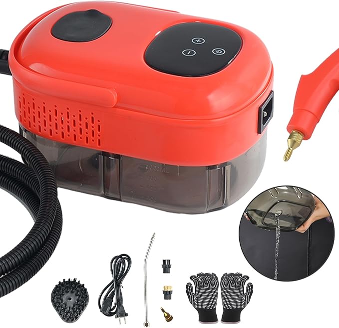 Handheld Steam Cleaner Steam Shot Cleaner 2500W High Heat Steamer for Bed Bugs High Temperature Steamer for Car Detailing Grout Steam Cleaner for Couch Windows Kitchen Bathroom Home