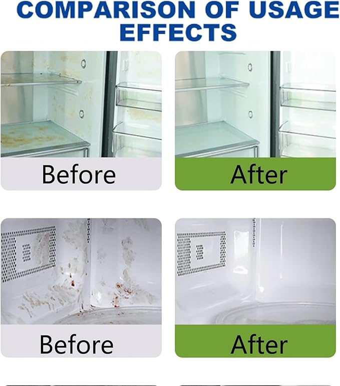 Fly Cleaner Stain Remover Spray for Household Appliances Natural Enzyme Formula Kitchen Multi-purpose Cleaner Spray Kitchen Oil Stains Cleaner for Oven Stove Sink Range Hood (2PCS)